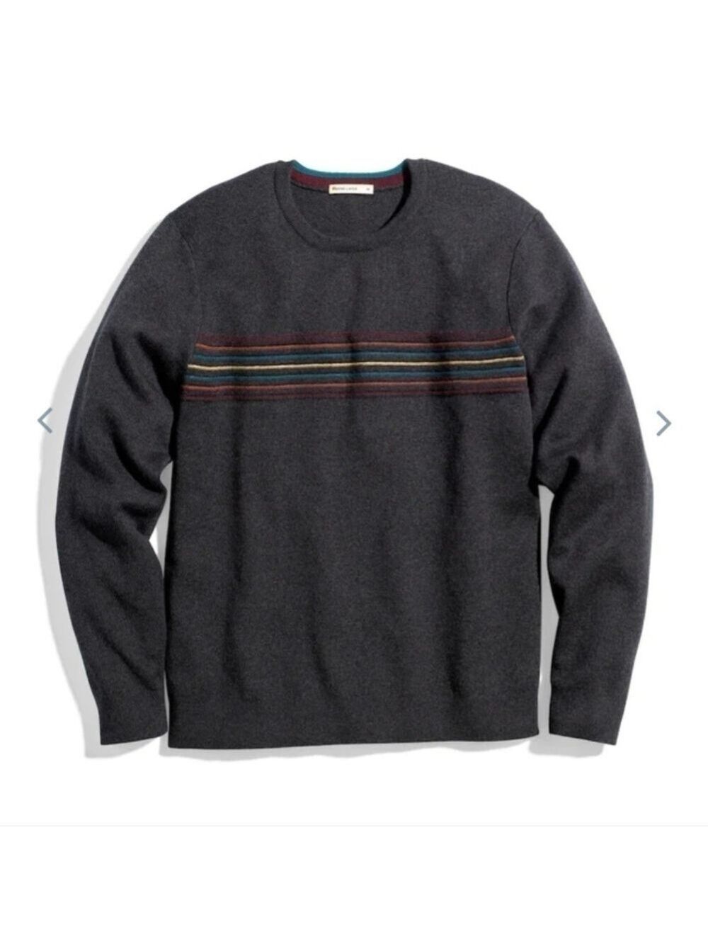 Marine layer Morrison Crewneck Sweater in Charcoal Heather